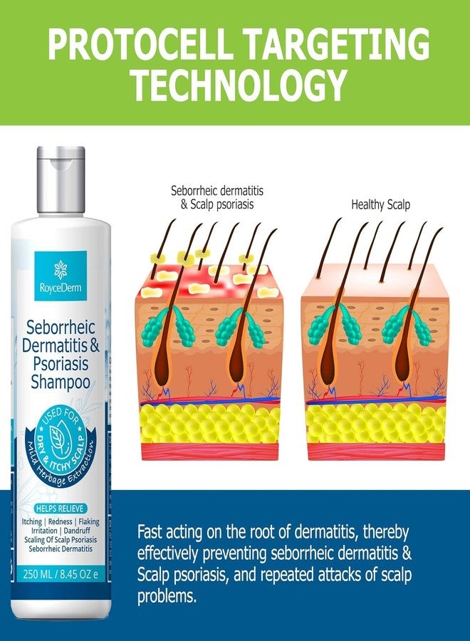 Roycederm Seborrheic Dermatitis & Psoriasis Scalp Treatment Kit – Shampoo + Cream for Dry Itchy Scalp, Dandruff, Folliculitis Relief, Anti-Itch & Soothing Care System - Image 4